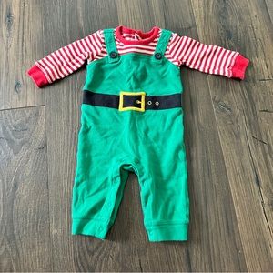 Gymboree 3-6M Elf One-Piece Christmas Romper